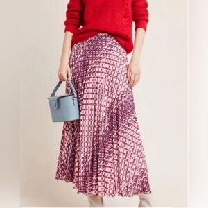 Maeve pleated maxi skirt